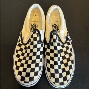 Vans Black and White Checkerboard Slip-Ons